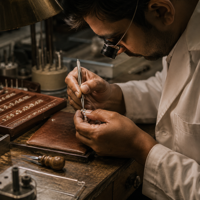 Jewelry craftsman at work